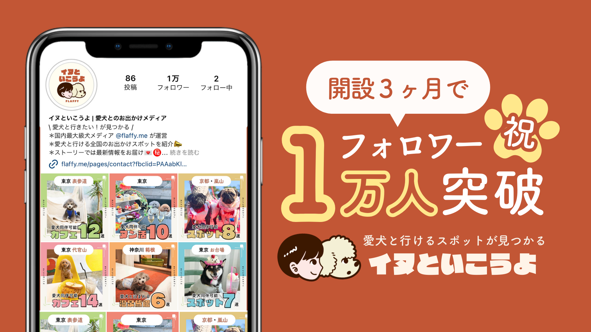 新メディア「イヌといこうよ」開設3ヶ月で1万フォロワー達成